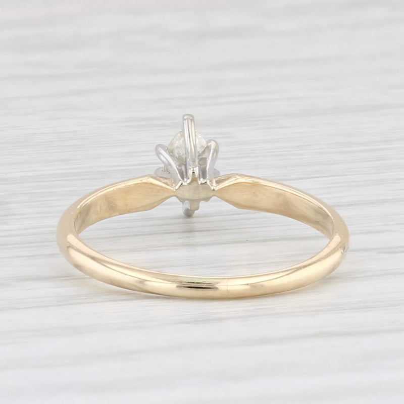 0.18ct Marquise Brilliant Solitaire Engagement Ring 14k Yellow Gold Size 5