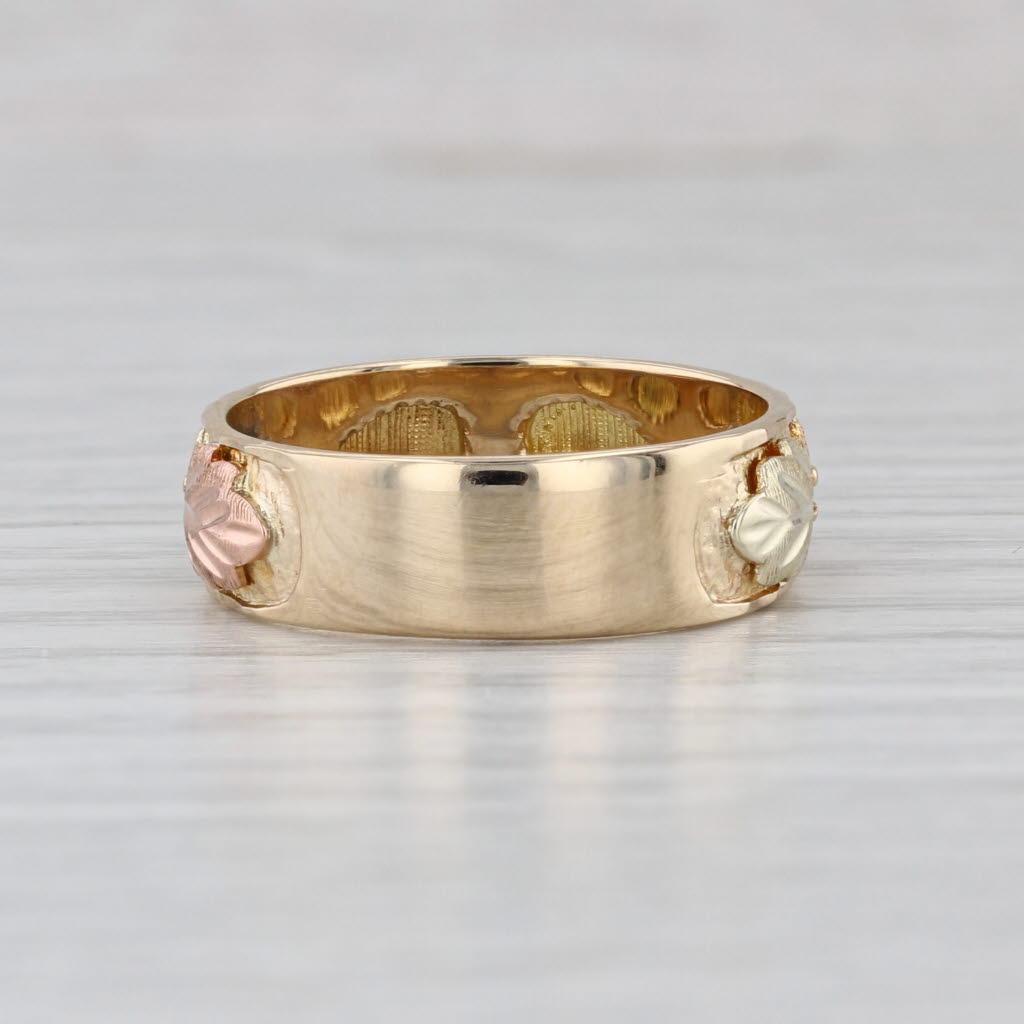 Black Hills Gold Leaf Ring 10k 12k Yellow Rose Green Mount Rushmore Size 9 Band