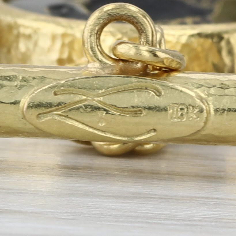 Elizabeth Locke Venetian Intaglio Bracelet 19k Gold 7.5" Glass Mother of Pearl