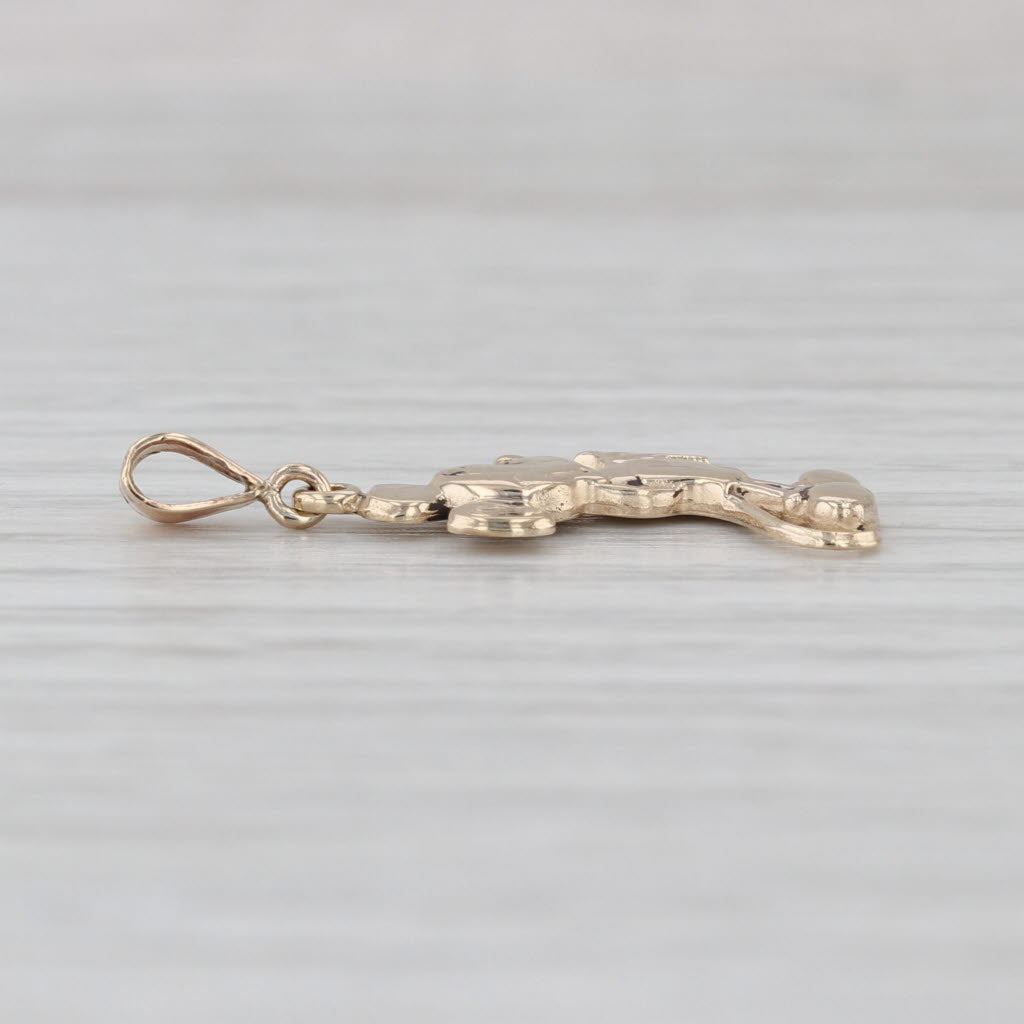 Classic Mickey Mouse Pendant 10k Yellow Gold Figural Disney Cartoon Keepsake