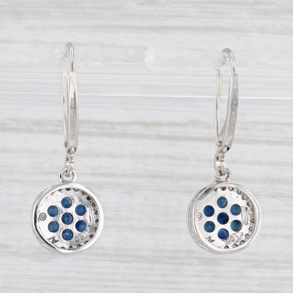 Silver Lights Earrings with Charms in Blue Sapphire – Dandelion Jewelry
