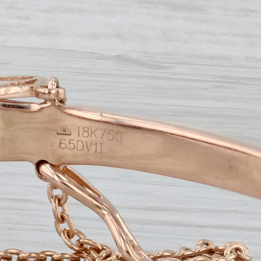 Gray Le Vian 1.63ctw Ruby Diamond Contoured Bangle Bracelet 18k Rose Gold 6.25"