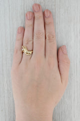 Gray Hand Holding Diamond Ring 14k Yellow Gold Size 7.5 Statement Bypass