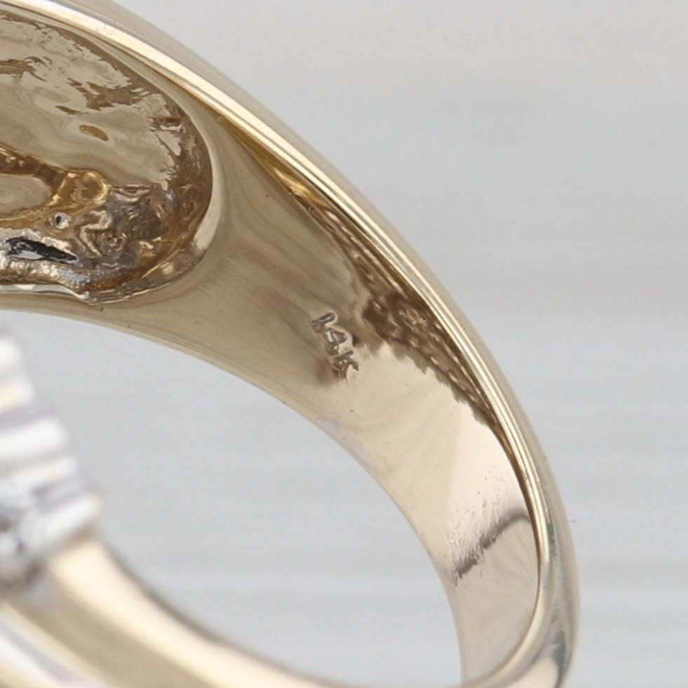 2.68ctw Diamond Cocktail Cluster Ring 14k Yellwo White Gold Size 7.25