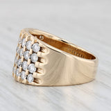Light Gray 1.90ctw Diamond Ring 14k Yellow Gold Size 8 Wide Band