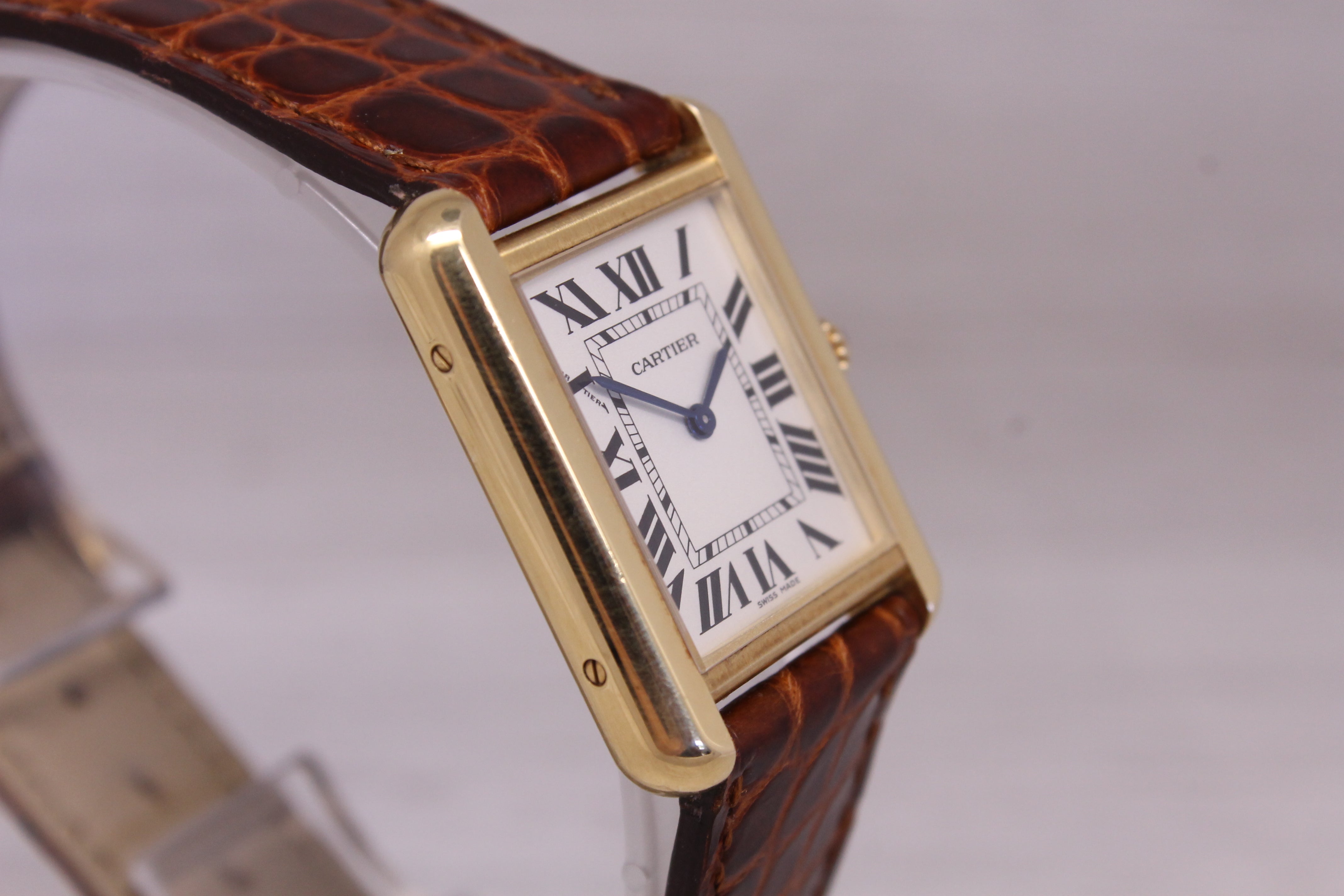 Cartier Tank Solo 2743 24mm 18k Yellow Gold & Steel Quartz Watch w/ 18k Buckle