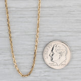 18.5" 1.4mm Cable Chain Necklace 14k Yellow Gold Lobster Clasp