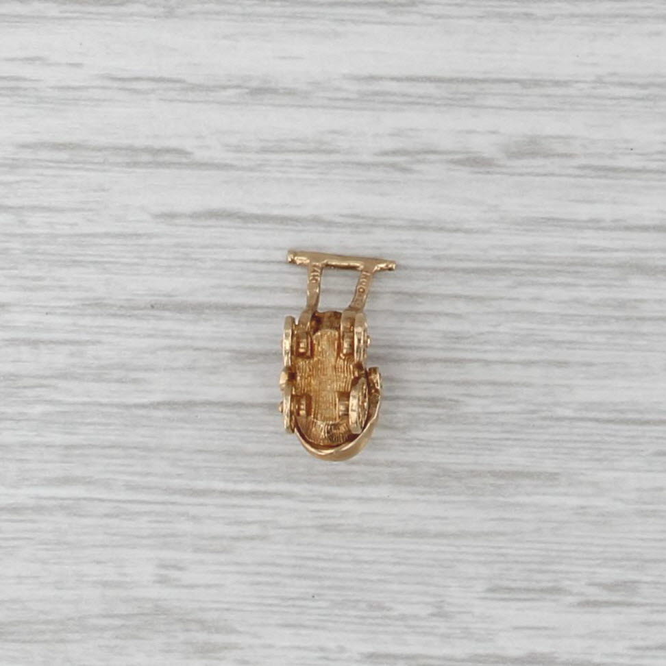 Vintage Baby Stroller Charm 14k Yellow Gold New Mom Small Keepsake Pendant