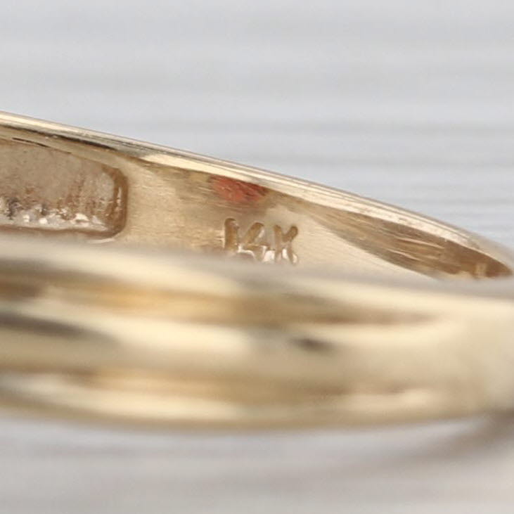 1.34ctw Oval Garnet Diamond Ring 14k Yellow Gold Size 6.75