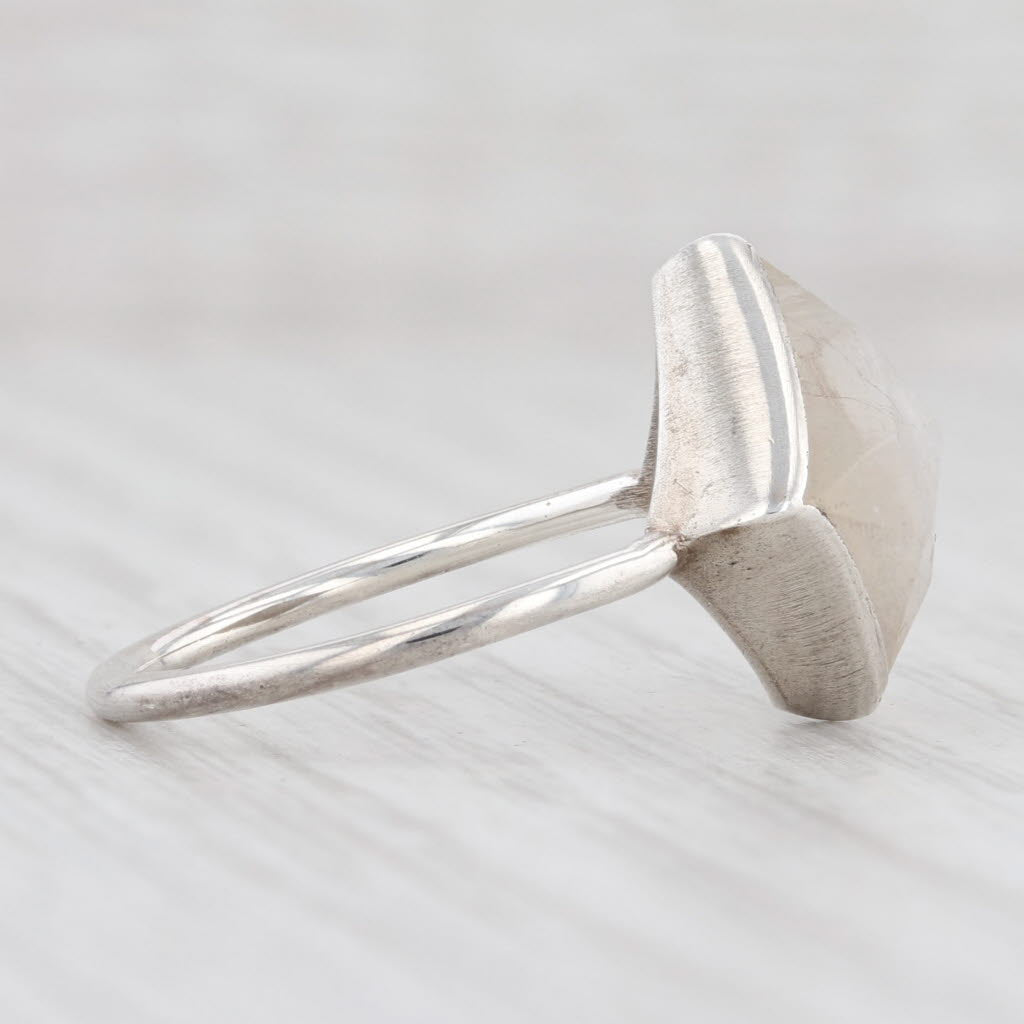 New Nina Wynn Spirit Moonstone Ring Sterling Silver Size 7 Solitaire