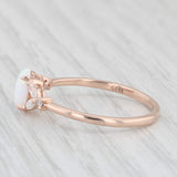 Oval Lab Created Opal Cubic Zirconia Ring 14k Rose Gold Size 8.25