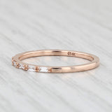 New 0.19ctw Diamond Ring 14k Rose Gold Wedding Band Stackable Size 6.5