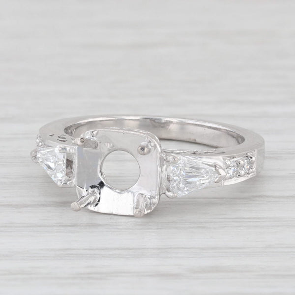 Light Gray New Semi Mount Engagement Ring Diamond 18k Gold Size 6.25 Gottlieb & Son