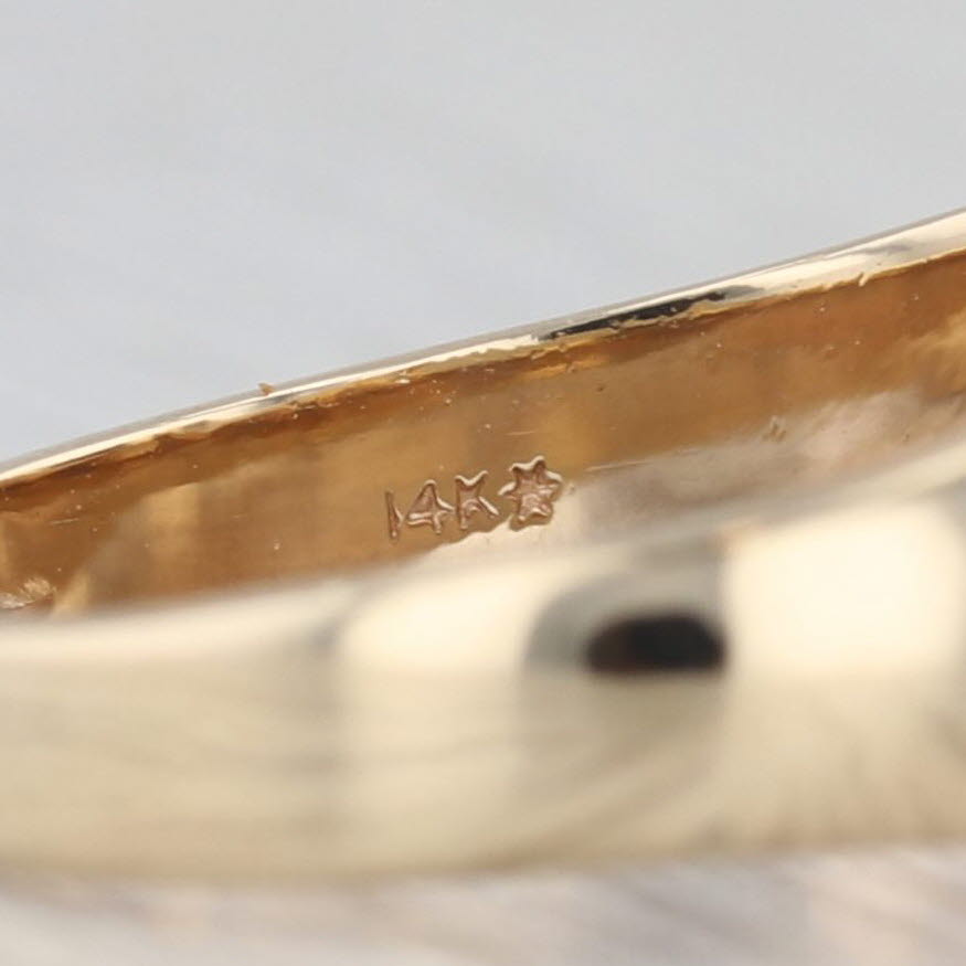 Engravable Signet Ring 14k Yellow Gold Size 7 Vintage