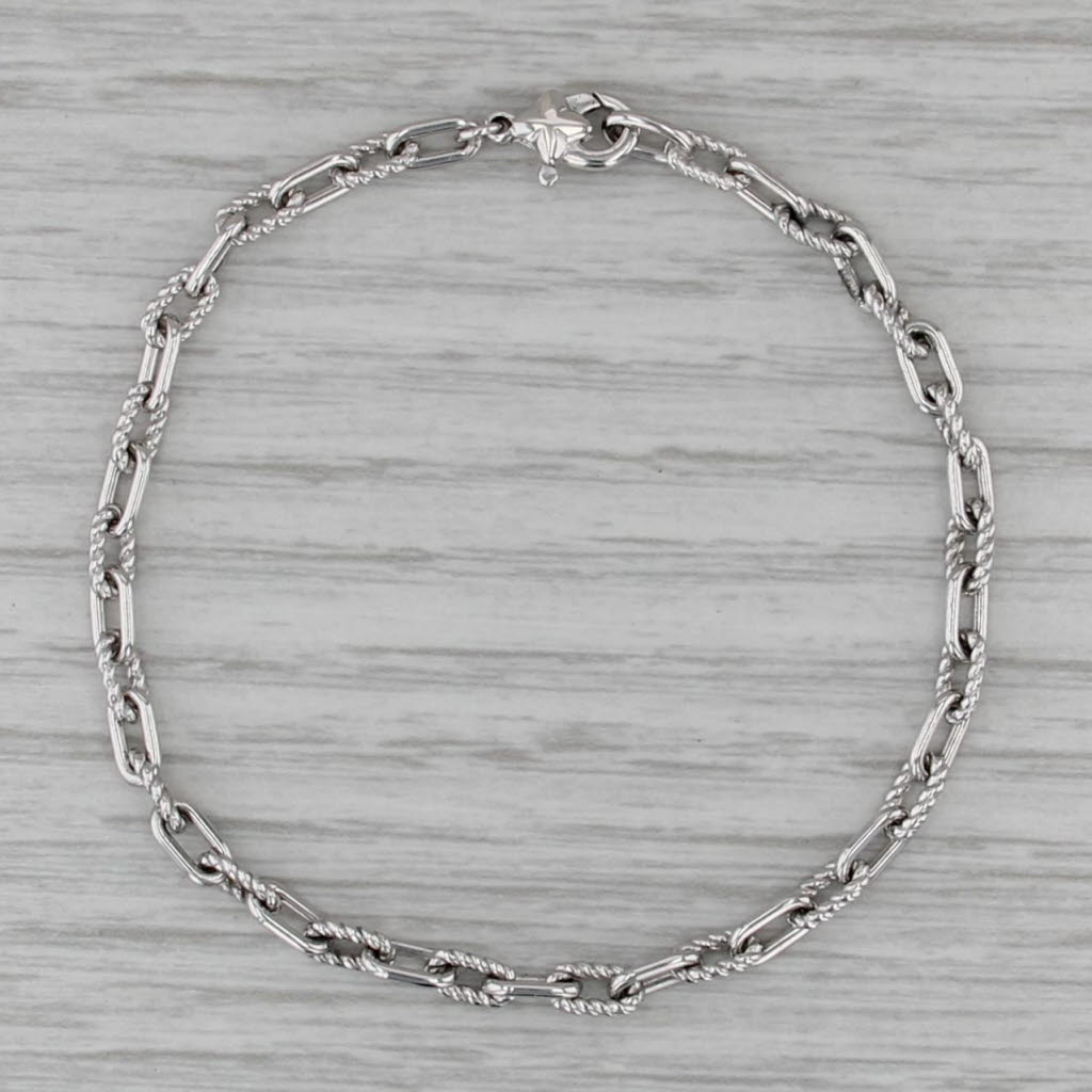 David Yurman Cable Chain Bracelet Sterling Silver 7" 3.5mm
