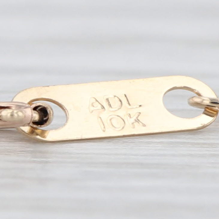 0.13ct Ruby Open Heart Pendant Necklace 10k Yellow Gold 18" Rope Chain