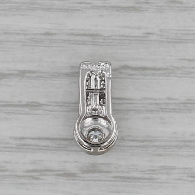 0.26ctw Diamond Pendant 14k White Gold Floating Drop
