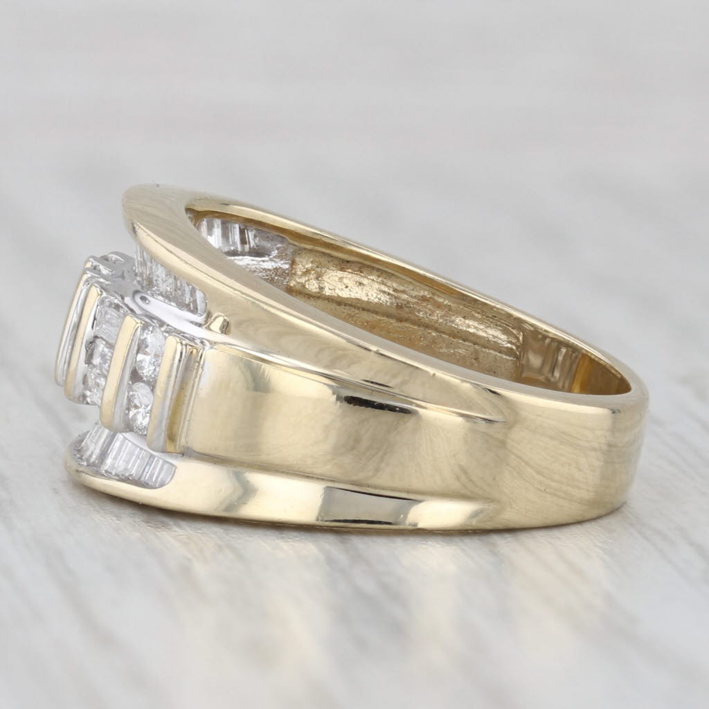 Light Gray 1ctw Diamond Ring 10k Yellow Gold Size 7 Anniversary