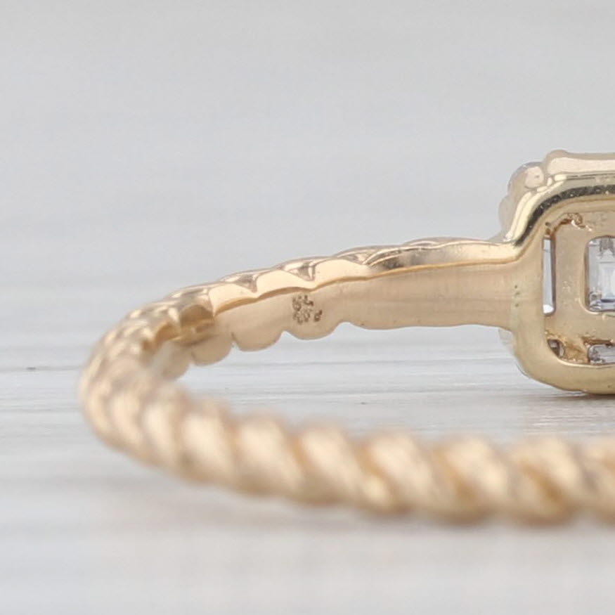 0.10ctw Diamond Ring 14k Yellow Gold Size 7.25 Promise