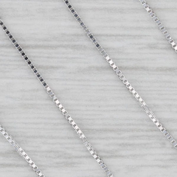 17.75" 0.5mm Box Chain Necklace 10k White Gold