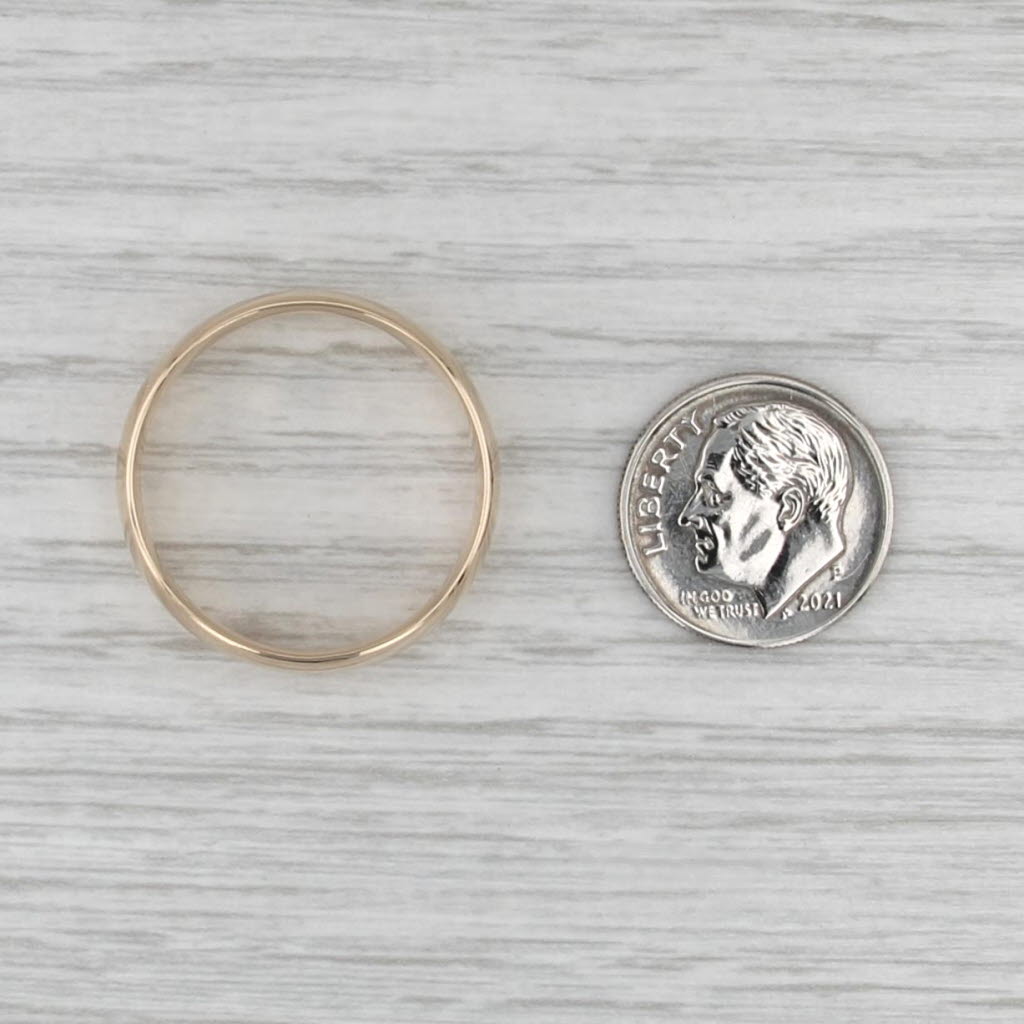 Classic Men's Gold Wedding Band 14k Yellow Gold Size 12 Ring