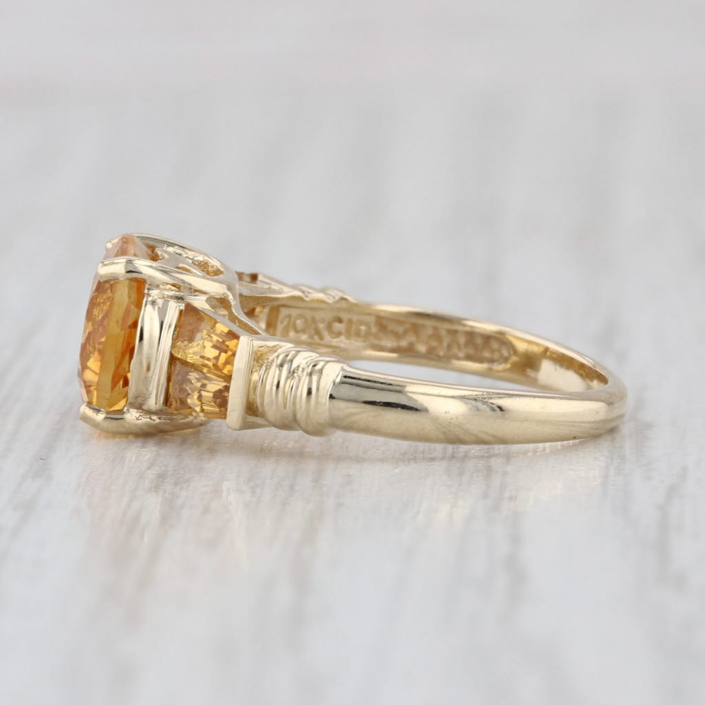 2.74ctw Oval Citrine Ring 10k Yellow Gold Size 5