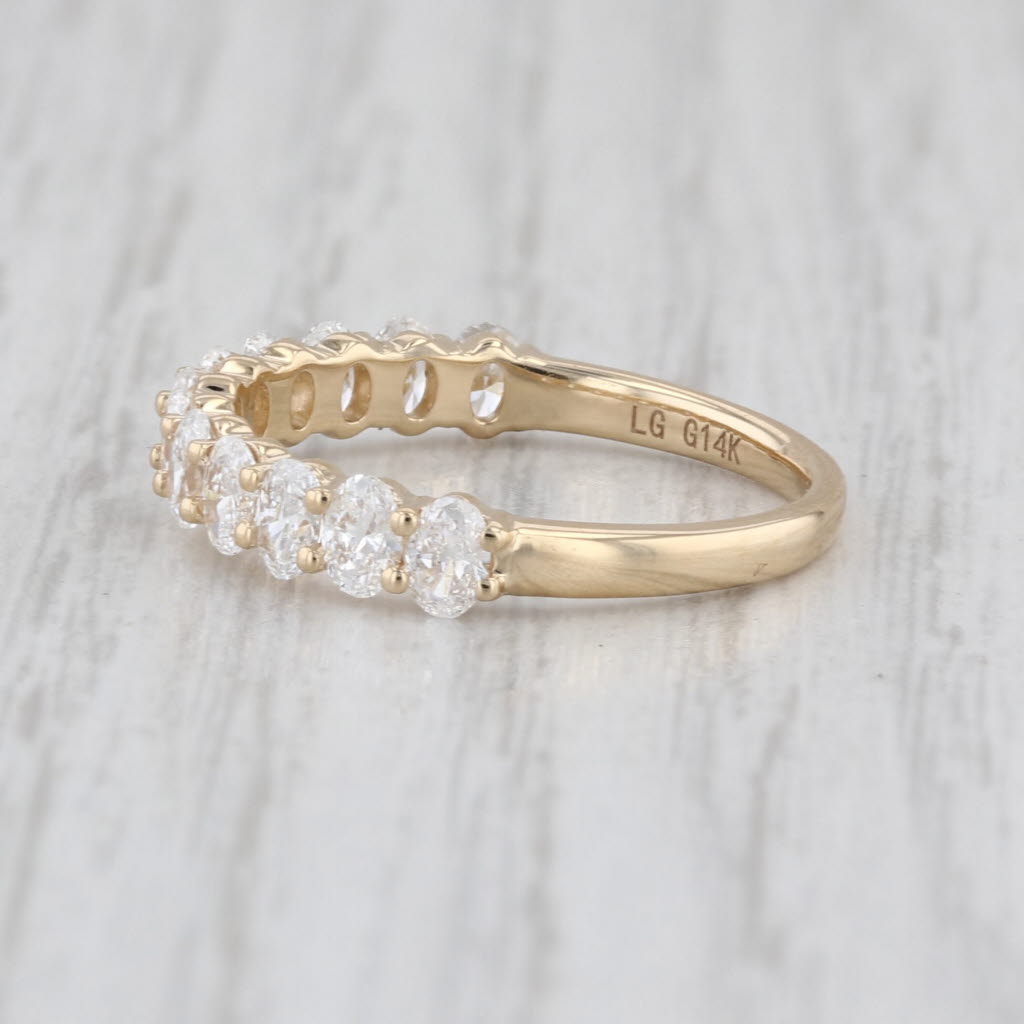 New 1.17ctw Lab Grown Diamond Wedding Band 14k Yellow Gold Stackable Ring
