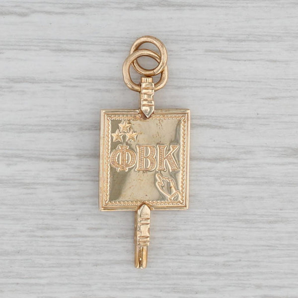 Phi Beta Kappa Honor Society Fraternity Key Fob Vintage 10k Yellow Gold