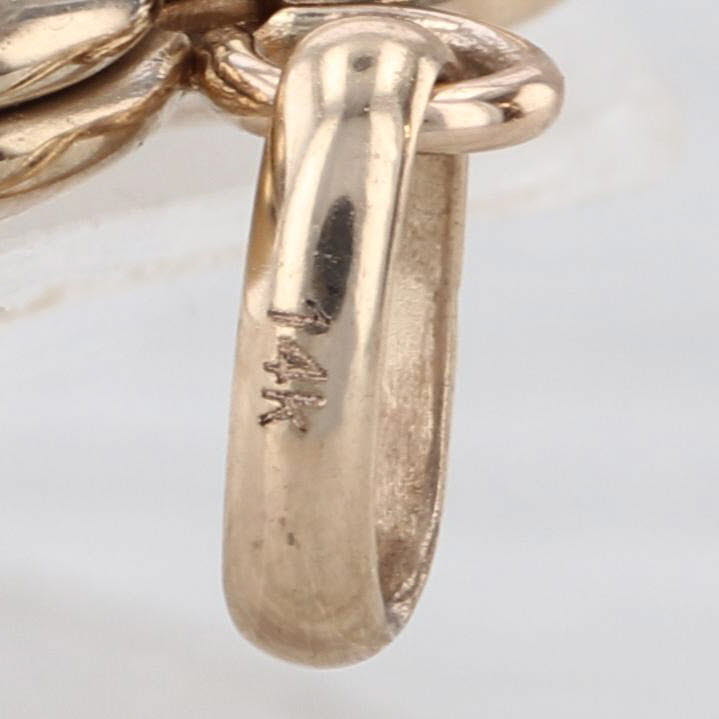 Vintage Diamond Accented Heart Locket Pendant 14k Yellow Gold