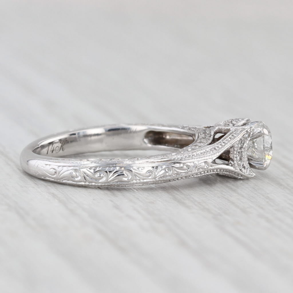 Neil Lane 0.56ctw Diamond Engagement Ring 14k White Gold Size 5.5 Cathedral Band