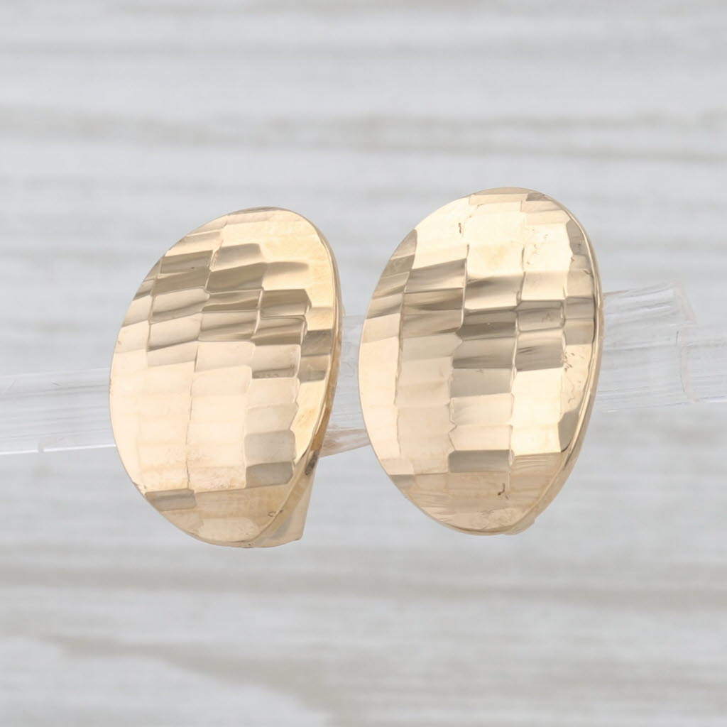 Hammered Drop Earrings 18k Yellow Gold Lever Backs