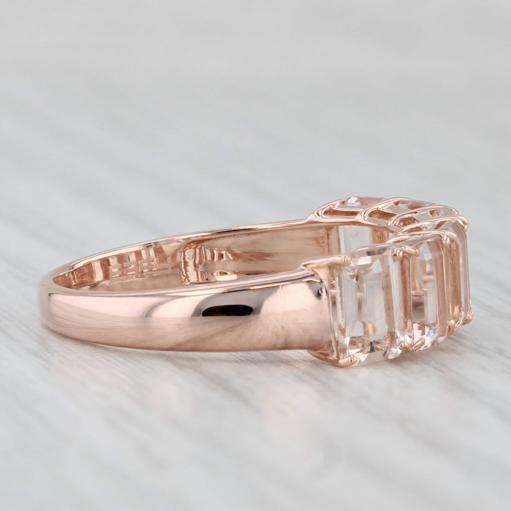 Light Gray Effy 2.85ctw Morganite Ring 14k Rose Gold Size 9 Stackable