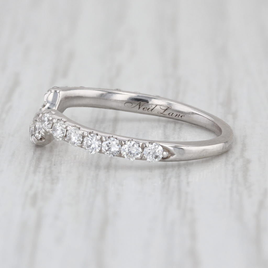 Neil Lane 0.50ctw Diamond Ring Guard Wedding Band 14k White Gold Size 6.25