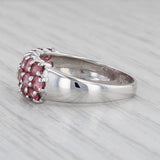 Gray 1.70ctw Pink Sapphire Cluster Ring 14k White Gold Size 7