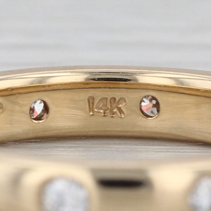 0.60ctw Moissanite Eternity Ring 14k Yellow Gold Size 8 Stackable Wedding Band