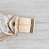 Light Gray Gemstone Bracelet 14k Yellow Gold 6.75" 8.1mm Diamond Iolite Ruby Citrine