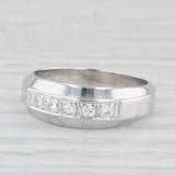 0.15ctw Diamond Wedding Band 14k White Gold Size 6.75 Stackable Ring