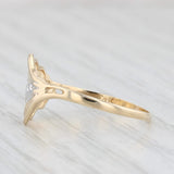 Light Gray Diamond Accented Flourish Ring 14k Yellow Gold Size 5.75