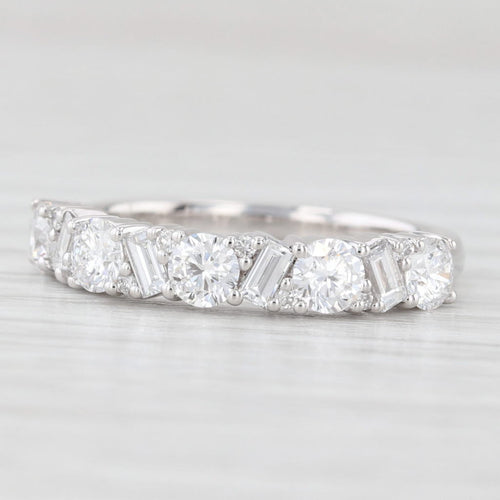 Light Gray New 1.11ctw Lab Grown Diamond Ring Wedding Anniversary Band 14k White Gold S 6.5