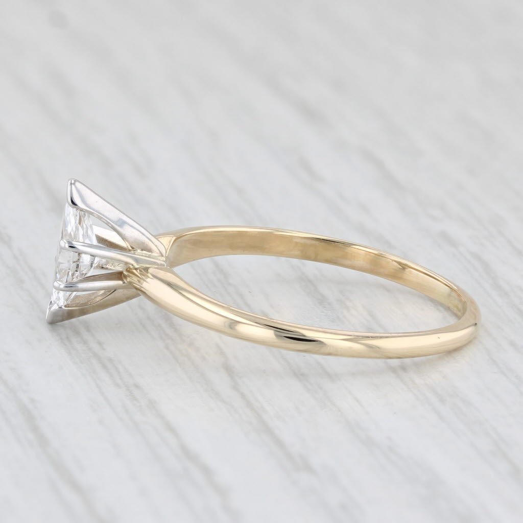 Light Gray 0.56ct VS2 Marquise Solitaire Diamond Engagement Ring 14k Yellow Gold Size 9