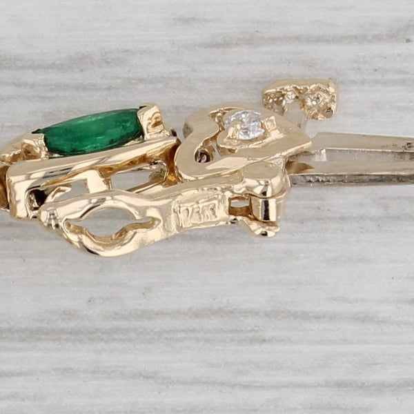 Gray 2.50ctw Emerald Diamond Hearts Tennis Bracelet 14k Yellow Gold 8.25" 6mm