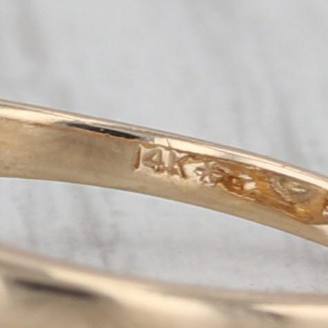 Vintage 0.25ct Diamond Solitaire Ring 14k Yellow Gold Ornate Art Deco Engagement