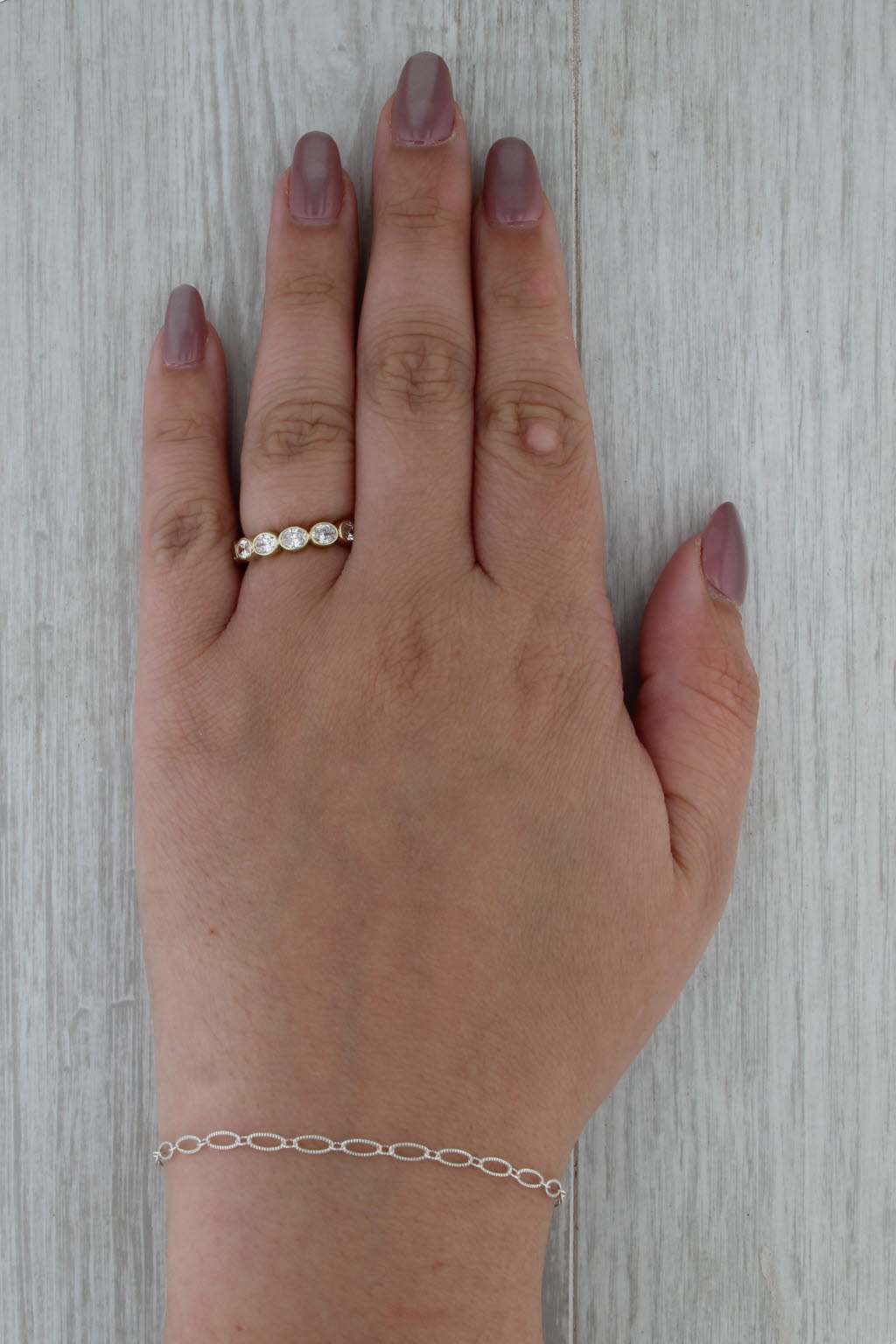 New 1.033ctw Lab Created Diamond Ring 14k Gold Size 6 Stackable Wedding Band