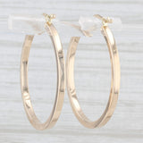 New Round Hoop Earrings 14k Yellow Gold Snap Top Pierced Hoops