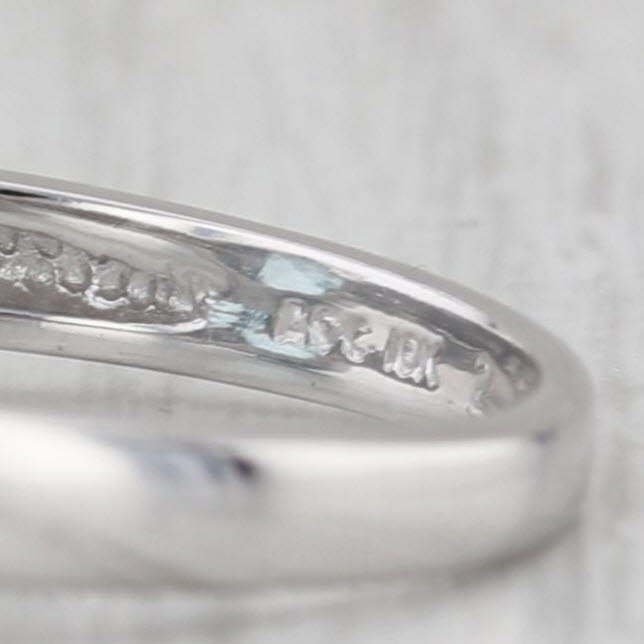 2.67ctw Mystic Teal Topaz Diamond Ring 10k White Gold Size 7