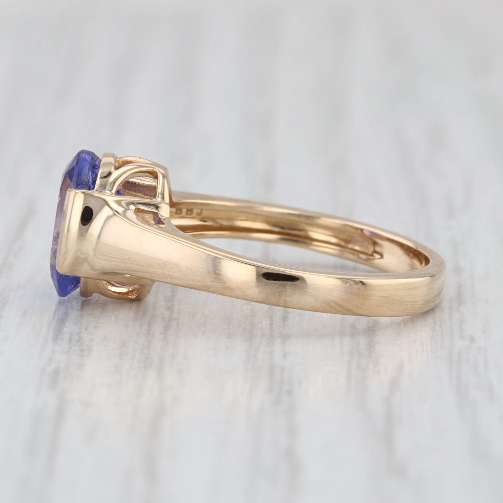 2.75ct Oval Purple Tanzanite Solitaire Ring 14k Rose Gold Size 7