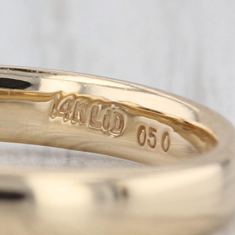 0.50ct Princess Diamond Engagement Ring 14k Gold Size 5.5