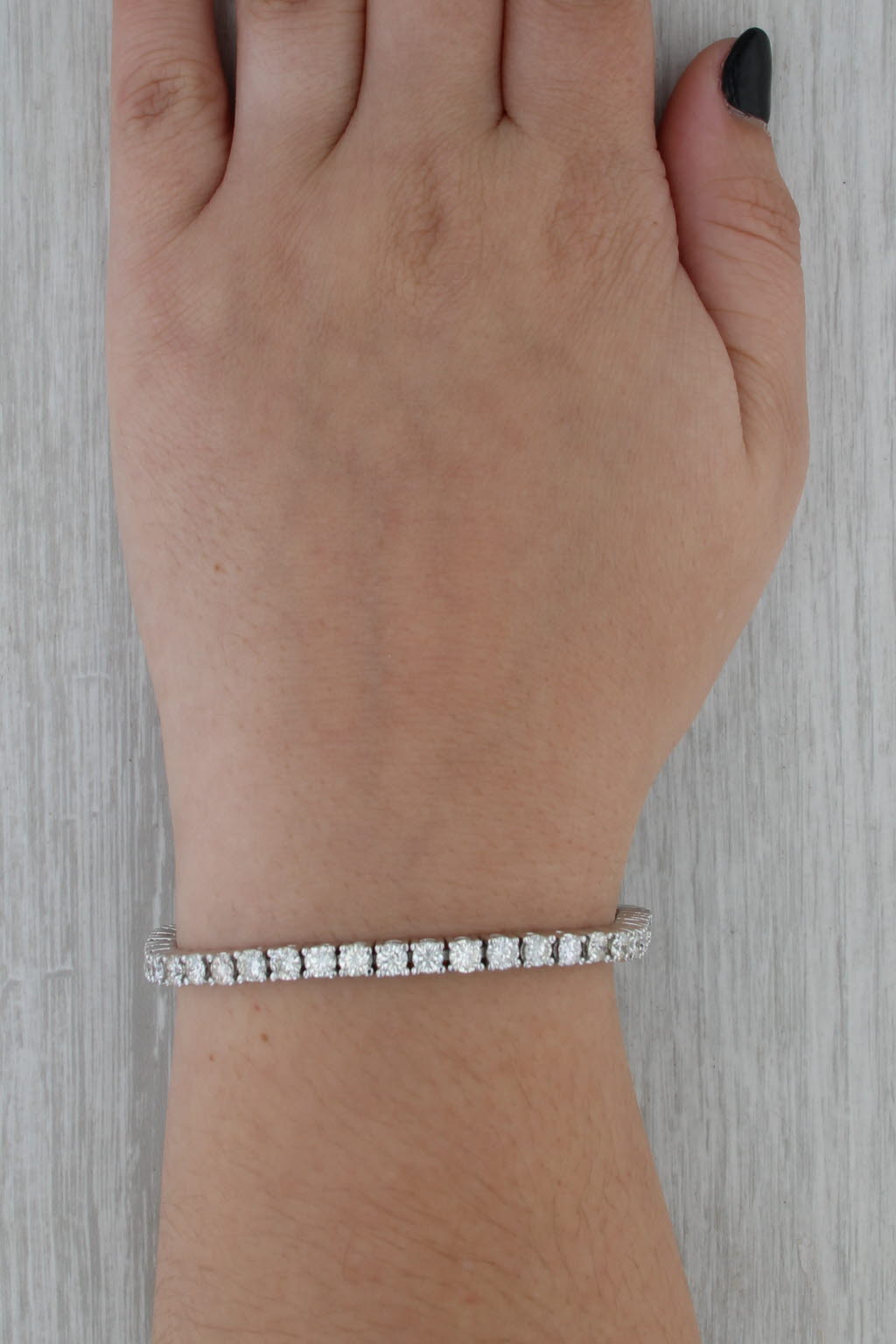 8ctw Diamond Tennis Bracelet 14k White Gold 6.75" 4.3mm