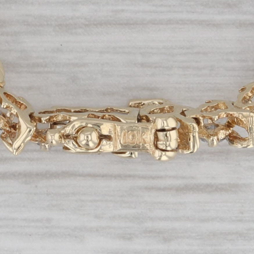 Gray 1.50ctw Diamond Tennis Bracelet 10k Yellow Gold 7" 4.7mm
