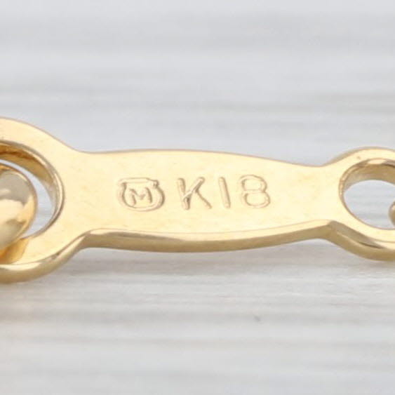 Cable Chain Necklace 18k Yellow Gold 15.75" 0.7mm